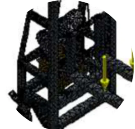 Gambar 6.  hasil meshing dan Hasil  pembesaran meshing 