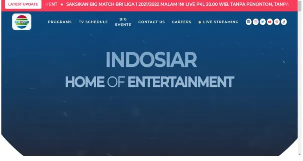 Gambar 2.1 Laman Website Indosiar 