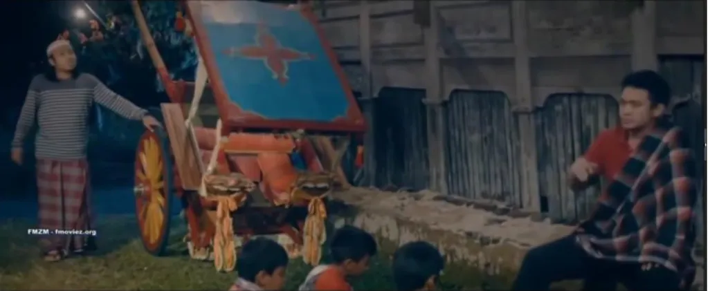 Gambar 5. Cibia datang saat Rustam sedang ngobrol  dengan Adil, Kurip, dan Dayat 