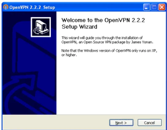 Gambar 5. Tahapan instalasi OpenVPN Client