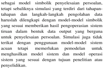 Gambar 1.3 Model konseptual simulasi 
