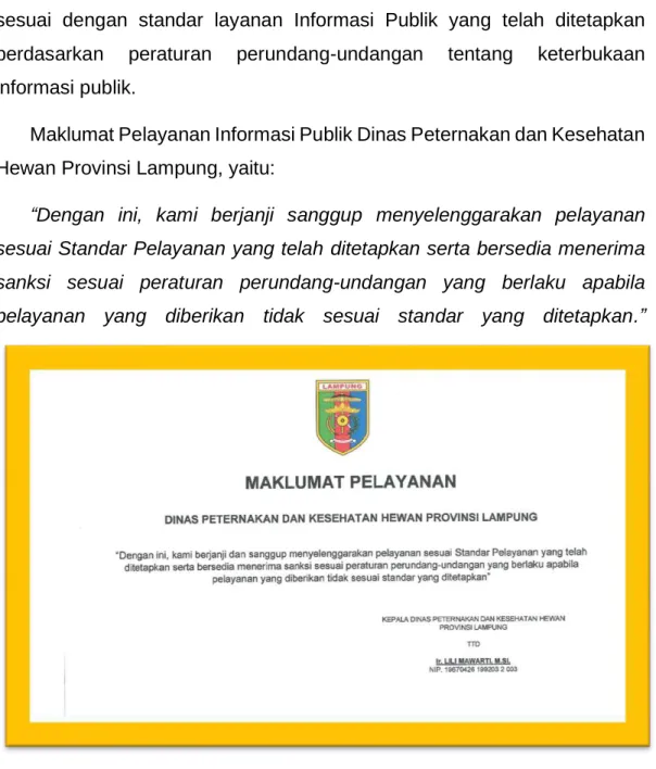 Gambar 1. Maklumat Pelayanan 