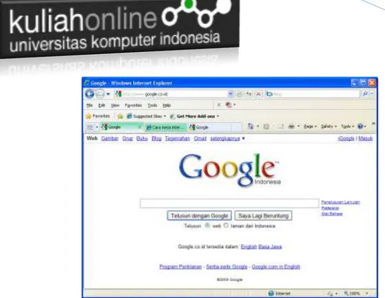 Gambar 2.3 Tampilan Browser Internet Explorer 