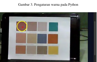 Gambar 3. Pengaturan warna pada Python 
