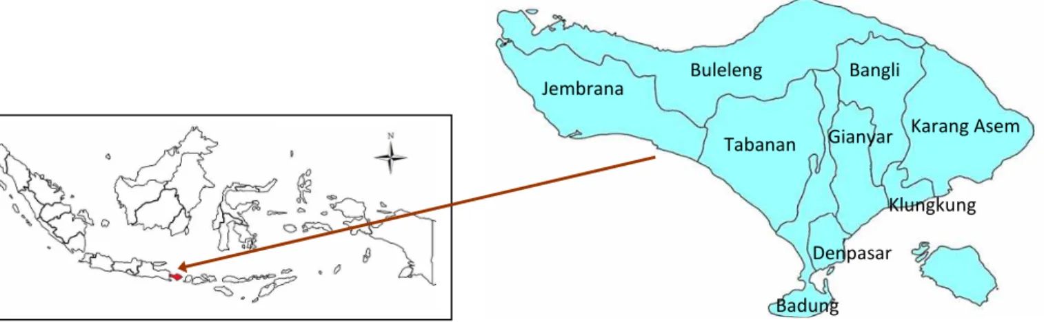 Tabel  1.  Jenis  data  yang  dikoleksi  berasal  dari  sumber  berbeda di Propinsi Bali, Indonesia, 2008-2011  
