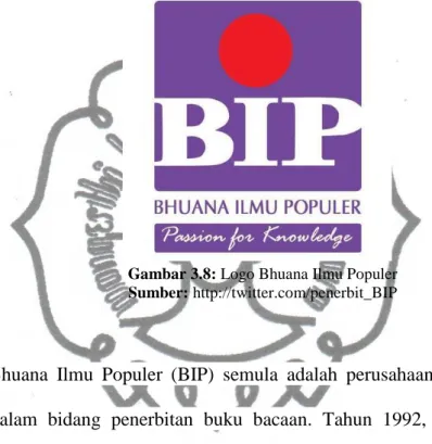Gambar 3.8: Logo Bhuana Ilmu Populer  Sumber: http://twitter.com/penerbit_BIP 