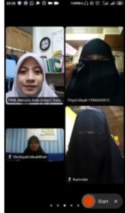 Gambar 5. Belajar online pada malam hari 