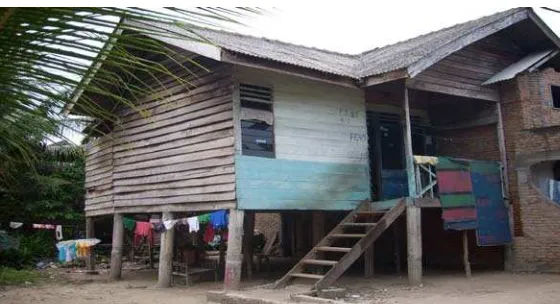 Gambar 6. Rumah Panggung yang Berada di Kelurahan Nelayan Indah   