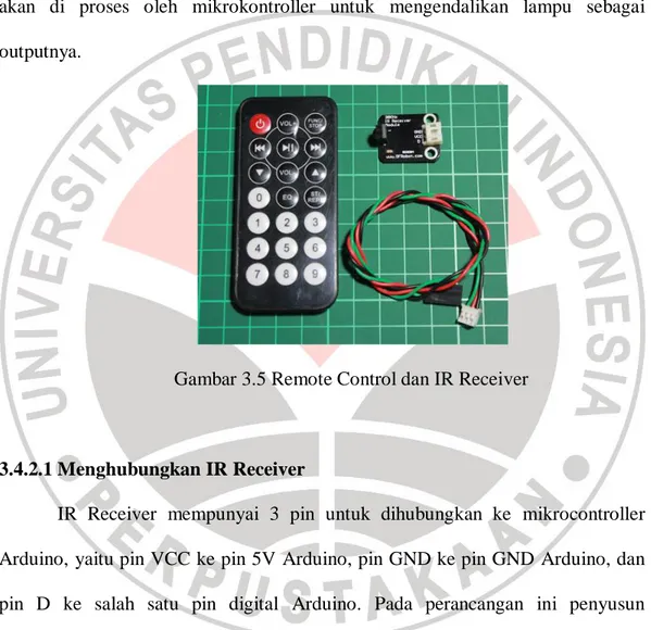 Gambar 3.5 Remote Control dan IR Receiver 