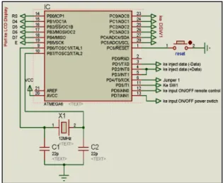 Gambar 6. Rangkaian Sistem Minimum  Mikrokontroler ATmega8 