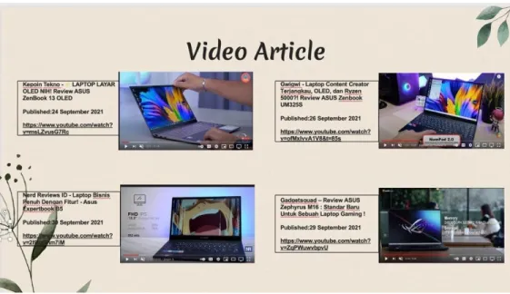 Gambar 3.2 Weekly Report PPT (Video Article) 