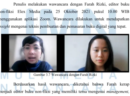 Gambar 3.7 Wawancara dengan Farah Rizki 