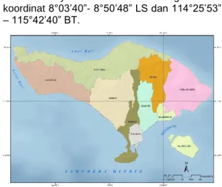 Gambar 1. Wilayah Penelitian Provinsi Bali. 