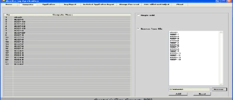 Gambar 3.4 Listbox berisi hostname hasil import file 