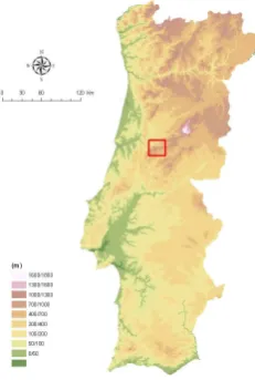 Figure 1.  Field study area (Serra da Lousã) 
