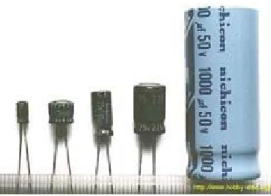 Gambar 2.17.  Electrolytic Capacitor (ELCO) 