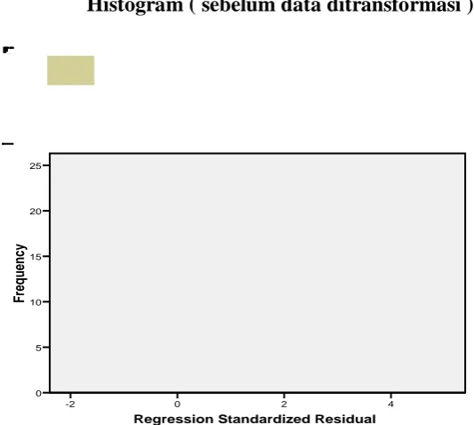 Gambar 4.1 Histogram ( sebelum data ditransformasi ) 