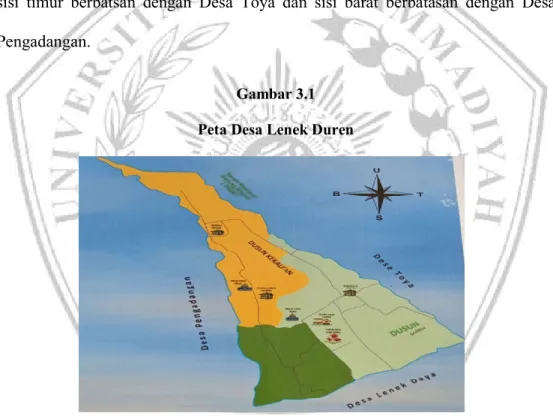 Gambar 3.1  Peta Desa Lenek Duren 