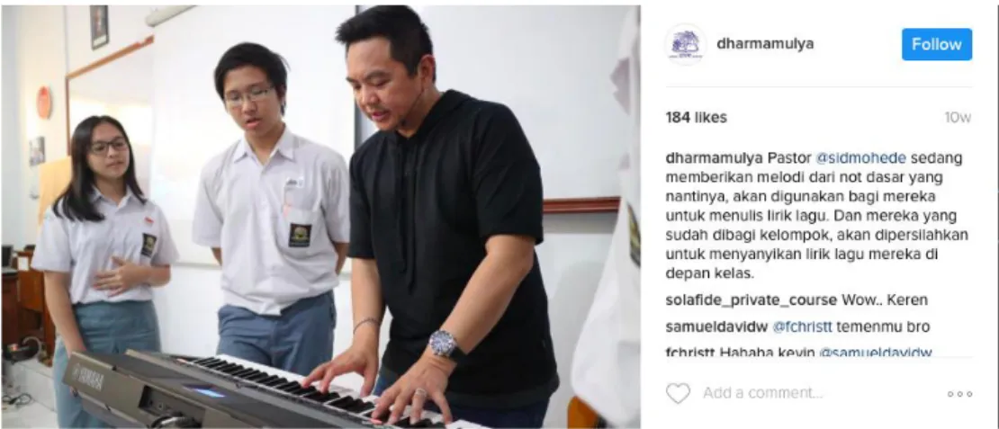 Gambar 4.16. Post saat event “Dharma Mulya Book Party” berjalan  Sumber: Instagram Sekolah Kristen Dharma Mulya Surabaya (@dharmamulya), 