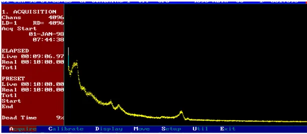 Gambar 6. Spektrum energi gamma serentak dari grafit. 