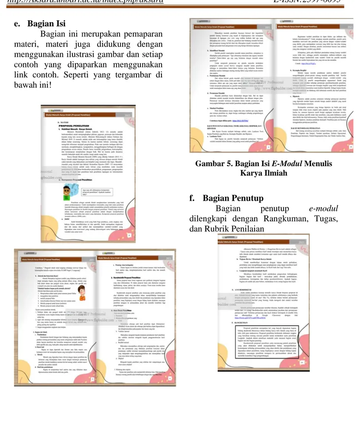 Gambar 5. Bagian Isi E-Modul Menulis  Karya Ilmiah 