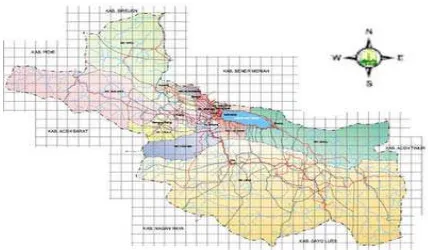Gambar 1.  Peta Kabupaten Aceh Tengah 