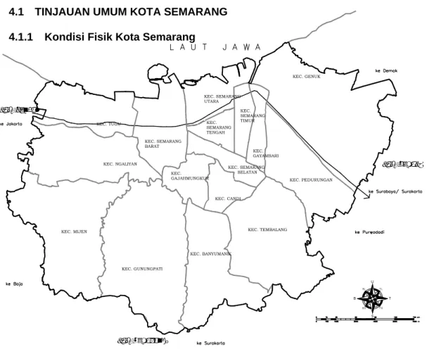 Gambar 4.1  Peta Kota Semarang 