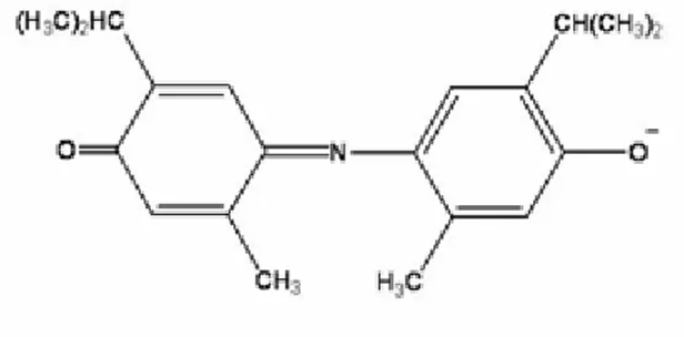 Gambar 2.2 Struktur senyawa indotimol biru 