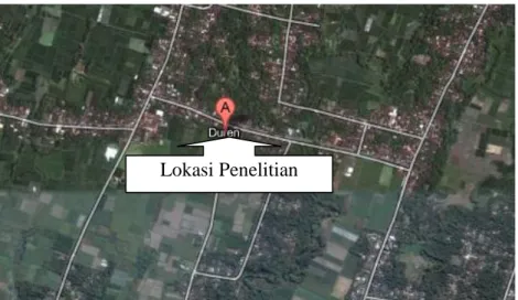 Gambar 12. Peta Lokasi Penelitian di Daerah Duren Kabupaten Blitar 