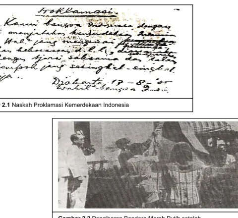 Gambar 2.1 Naskah Proklamasi Kemerdekaan Indonesia 