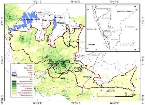 Figure 1. Bandipur National Park. inset: study region.