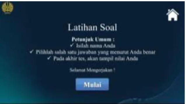 Gambar 5. Tampilan latihan soal 