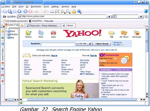 Gambar  22  Search Engine Yahoo 