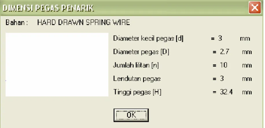 Gambar 4.12 Kotak dialog hasil perhitungan piston 