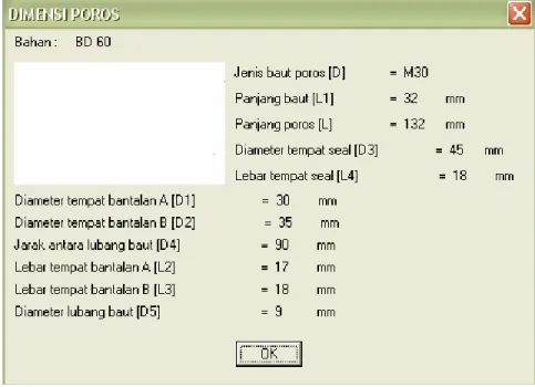 Gambar 4.9 Kotak dialog hasil perhitungan hub 