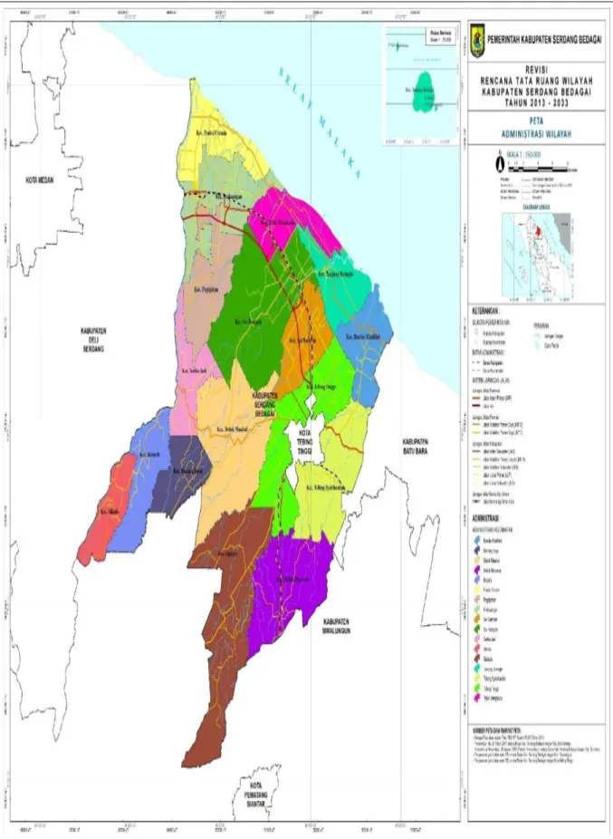 Gambar 4.1. Peta Administrasi Kabupaten Serdang Bedagai 