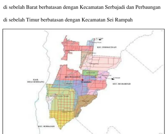 Gambar 4.6. Peta Administrasi Kecamatan Pegajahan