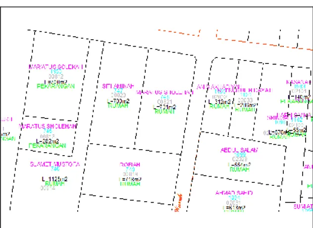 Gambar 7. Bidang Tanah Yang Tergambar pada Peta Pendaftaran Desa Butuh   Sumber: Peta Pendaftaran Desa Butuh Kecamatan Kras Kabupaten Kediri