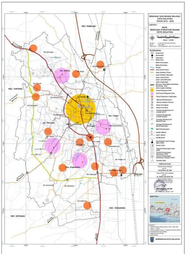 Gambar 2.2 Peta Rencana Pusat Layanan Kota  