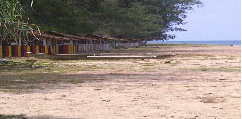 Gambar I : Foto Nova Yanti Harefa. Pemandangan Pantai, Tempat Rekreasi yang Sering Dikunjungi Pasangan Remaja
