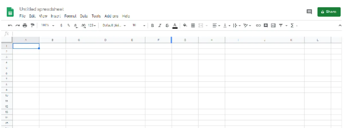Gambar 2.5 Google Spreadsheets 