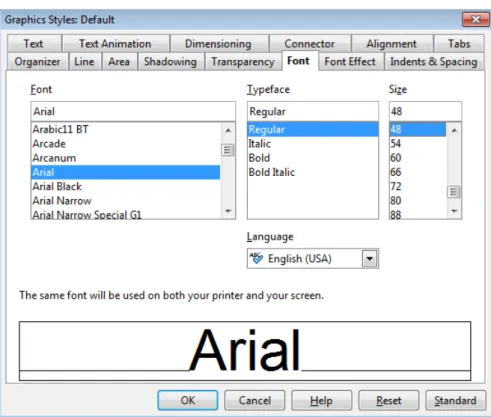Gambar 3.3. Dialog Box untuk mengatur atibut-atribut Font  2.  Halaman Font Effects 