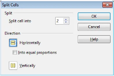 Gambar 3.18. Dialog box Split cells 