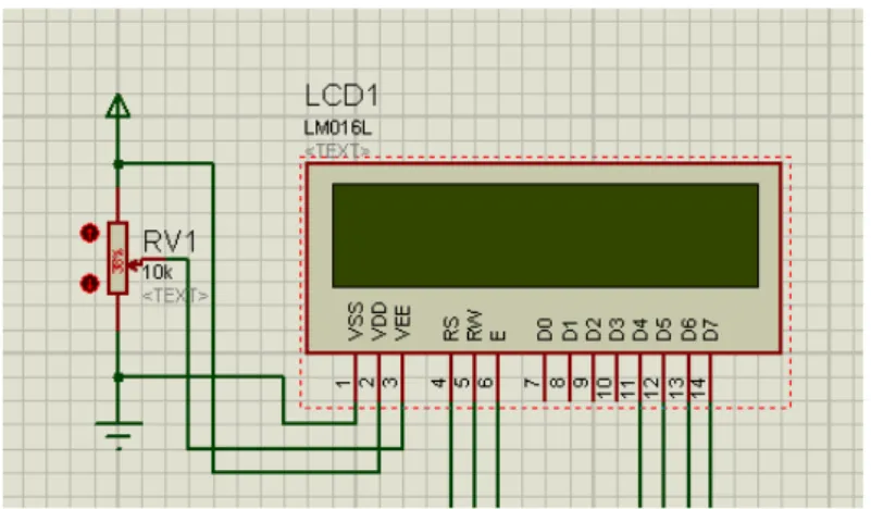 Gambar 3.4.Rangkaian LCD 