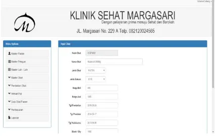 gambar X. Gambar XII. Form Detail Rekam Medis Pasien 