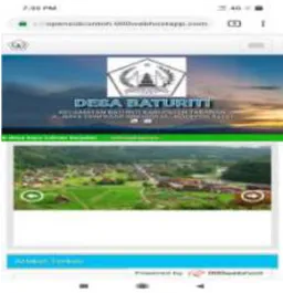Gambar 4.4. Bentuk tampilan website desa Baturiti yang diperuntukan untuk  pengurusan administrasi kependudukan secara online 
