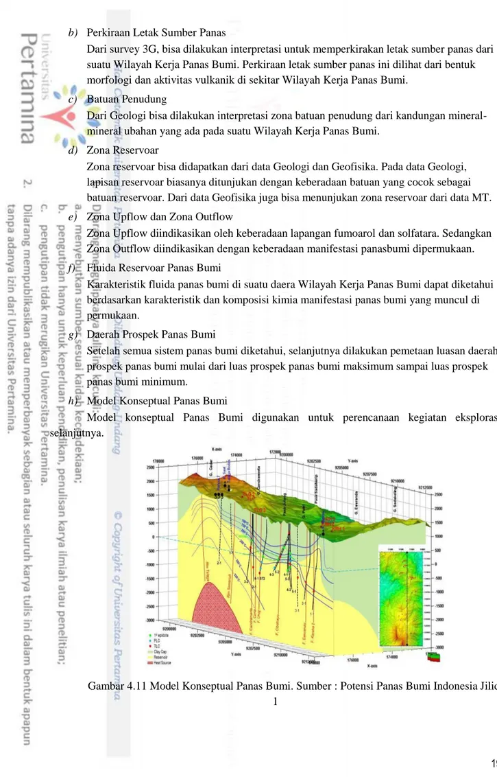 Gambar 4.11 Model Konseptual Panas Bumi. Sumber : Potensi Panas Bumi Indonesia Jilid  1 