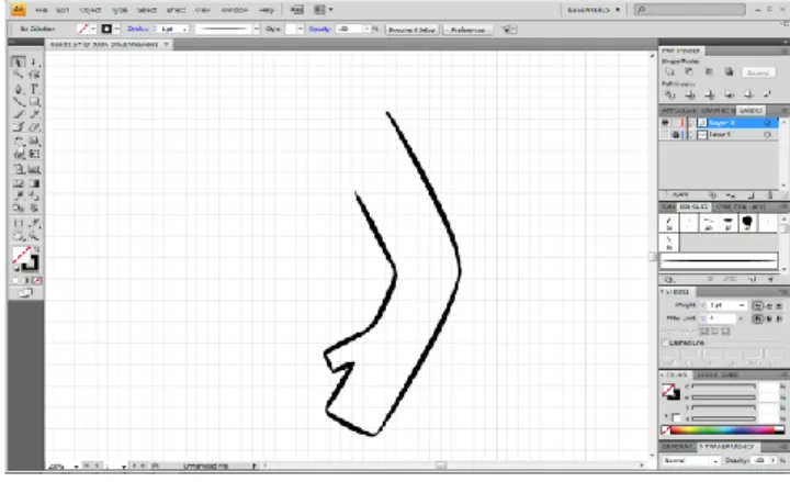 Gambar 4. 4 Proses Pemotongan Gambar Pada Adobe Illustrator 