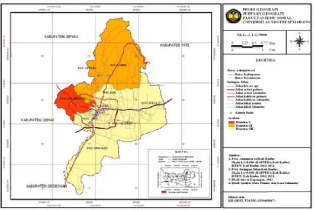 Gambar 2 Peta Arahan Pengembangan Prioritas Lokasi Fasilitas Perbankan di Kabupaten Kudus
