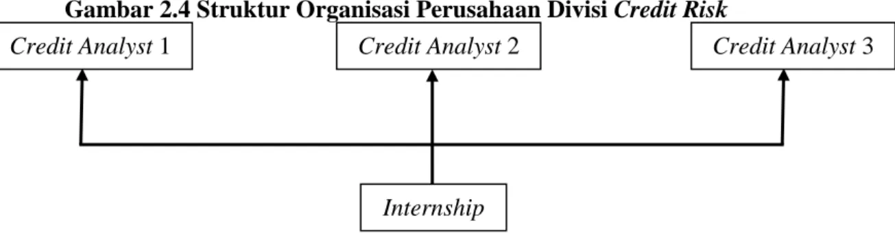 Gambar 2.4 Struktur Organisasi Perusahaan Divisi Credit Risk 